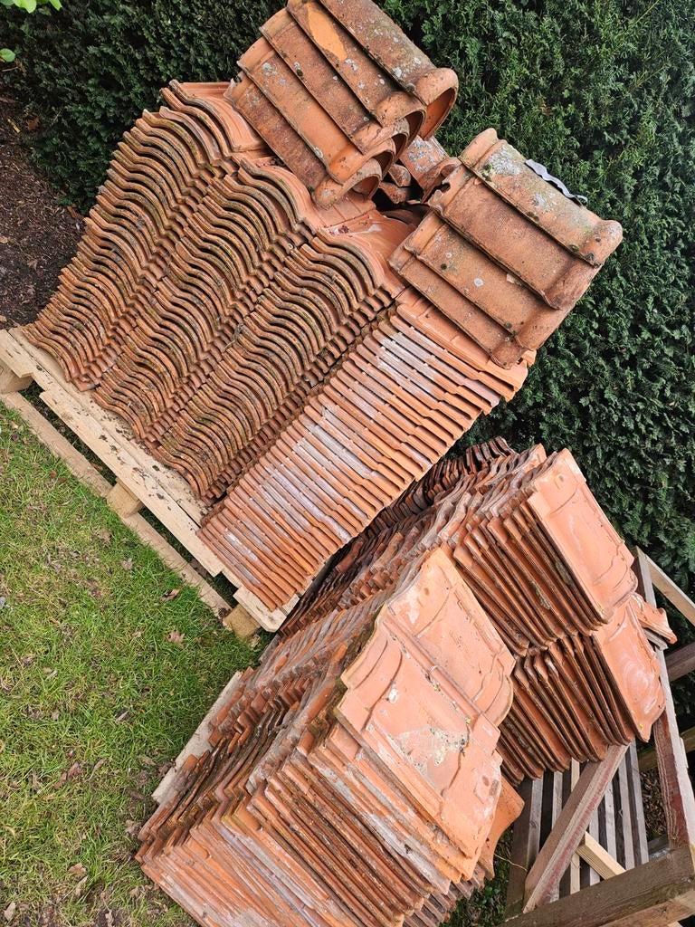 Dakpannen Laumans en Kurstjens (ca. 500 stuks), Ophalen, Gebruikt, Steen of Klei, 15 m² of meer