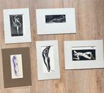 Naakten en danseres. Diverse technieken, Ophalen of Verzenden