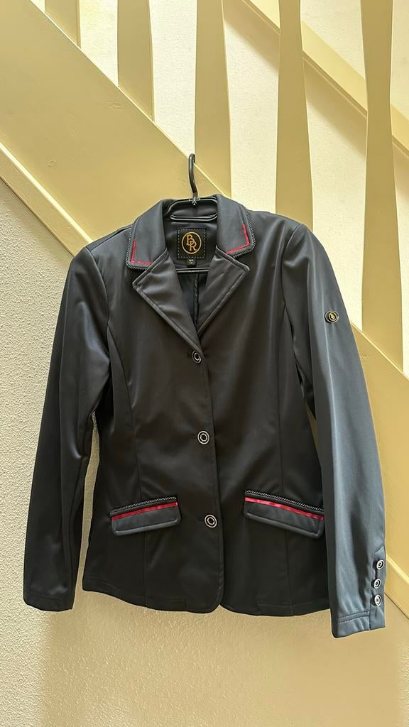 Rijjasje blauw met bordeaux biesjes, Ophalen of Verzenden, Zo goed als nieuw, Maat 34 (XS) of kleiner, Blauw