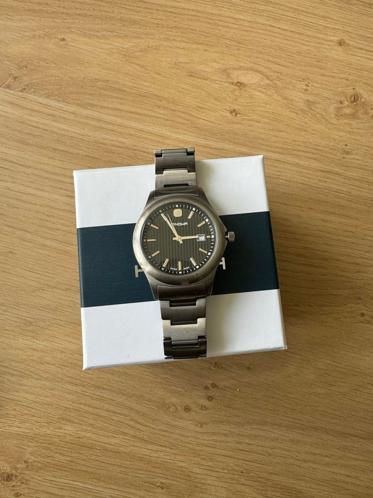 Hanowa Swiss Made horloge, Sieraden, Tassen en Uiterlijk, Horloges | Heren, Overige merken, Gebruikt, Staal, Polshorloge