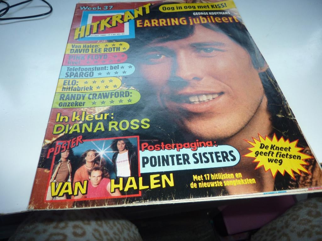 HITKRANT NR 37 1980-LUV-EAARING-KISS-D ROSS-PINK FLOYD, Verzamelen, Verzenden, 1980 tot heden, Tijdschrift