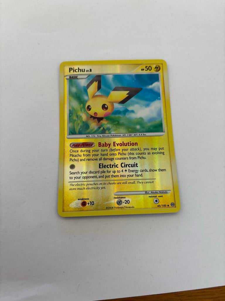 Pichu Stormfront Reverse Holo - Mint Conditie, Ophalen of Verzenden, Nieuw, Losse kaart, Foil
