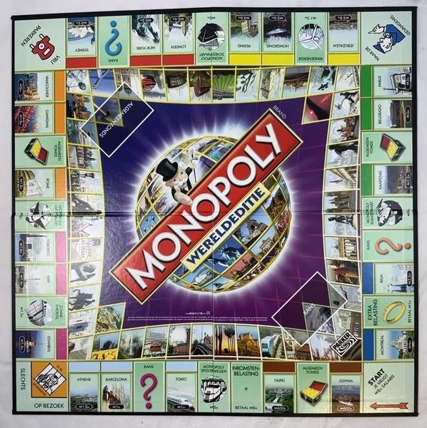 Hasbro Monopoly Wereldeditie Bordspel compleet spel 2008, Coolsingel 104, 3011 AG Rotterdam, Netherlands, Verzenden, Een of twee spelers