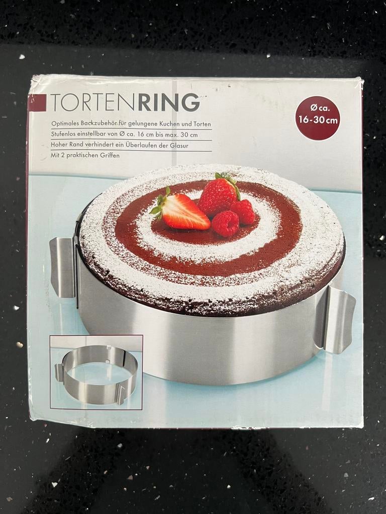 Nieuw - RVS Taartring , Bakvormen, Ophalen of Verzenden, Nieuw, Taarten, Bakvorm
