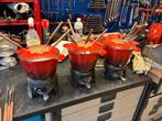 Fondue setjes 3 stuks gietijzer, Ophalen of Verzenden, Zo goed als nieuw, Gietijzer, Koekenpan of Braadpan