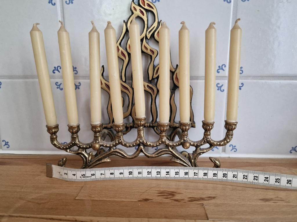 oude koperen kaarsen houdet, Ophalen of Verzenden, Gebruikt, Metaal, Antiek