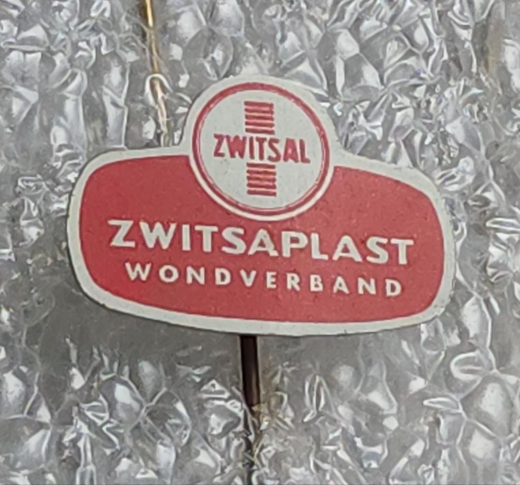 Vintage Zwitsal Zwitsaplast Wondverband Speldje, Ophalen of Verzenden, Gebruikt, Merk, Speldje of Pin