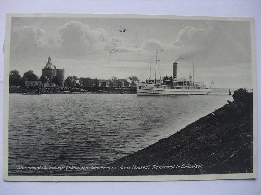 P219 Stoomboot Enkhuizen Stavoren, Verzenden, 1920 tot 1940, Gelopen, Noord-Holland