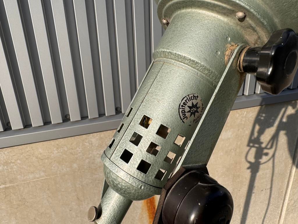 Grote originele Jupiterlicht Berlin jaren 40 50 studiolamp, Huis en Inrichting, Lampen | Vloerlampen, Gebruikt, 200 cm of meer