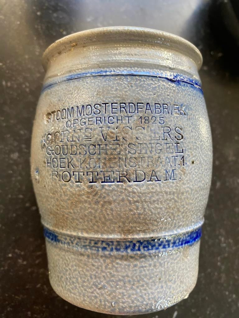 Antieke Mosterdpot Stoom Mosterdfabriek Rotterdam, Ophalen of Verzenden