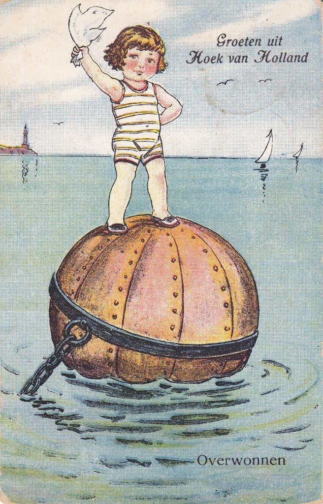 Hoek van Holland.  Overwonnen. (1926), Verzenden, 1920 tot 1940, Gelopen, Zuid-Holland