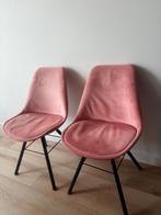 Roze eetkamerstoelen, Huis en Inrichting, Stoelen, Ophalen, Twee, Overige kleuren, Velours