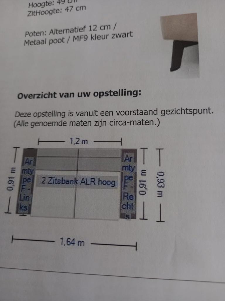 Bank Pampus Diep, Huis en Inrichting, Banken | Bankstellen, Ophalen, Overige materialen, 150 tot 200 cm, Tweepersoons