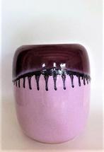 Vintage DDR Vaas - VEB Haldensleben 826 - Paars Drip Glaze, Ophalen, Overige kleuren, Aardewerk of Porselein, Zo goed als nieuw
