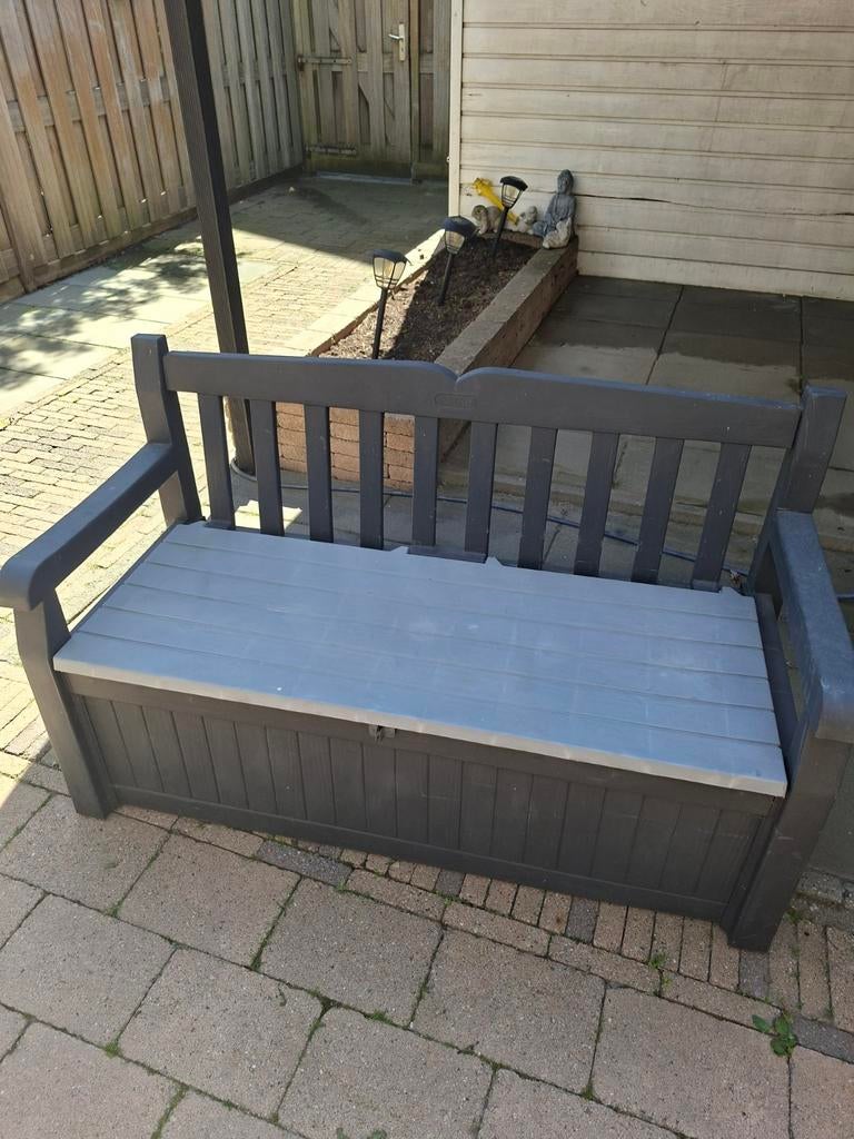 Keter tuinbankje/opbergkist, Ophalen, Gebruikt, Kunststof