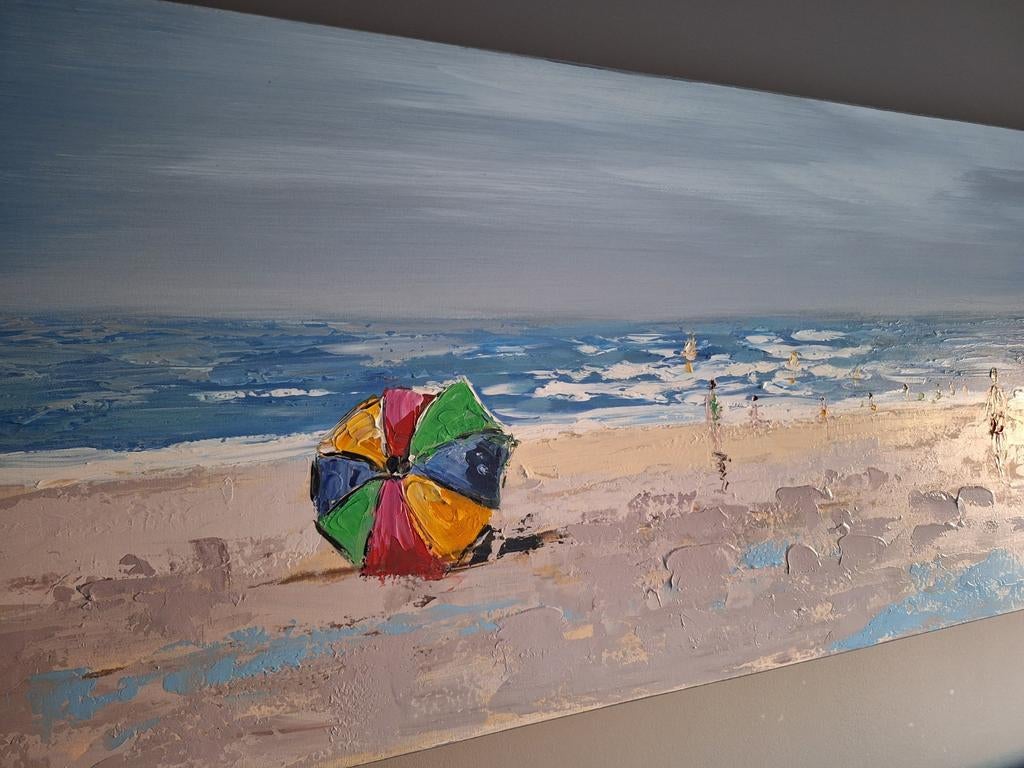 Schilderij Strand op canvas 1.50 x 50x 6cm, Ophalen