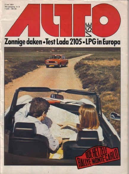 Autovisie 9 1981 : Lada 2105 - Mitsubishi Colt 1400 GLX, Ophalen of Verzenden, Gelezen, Algemeen