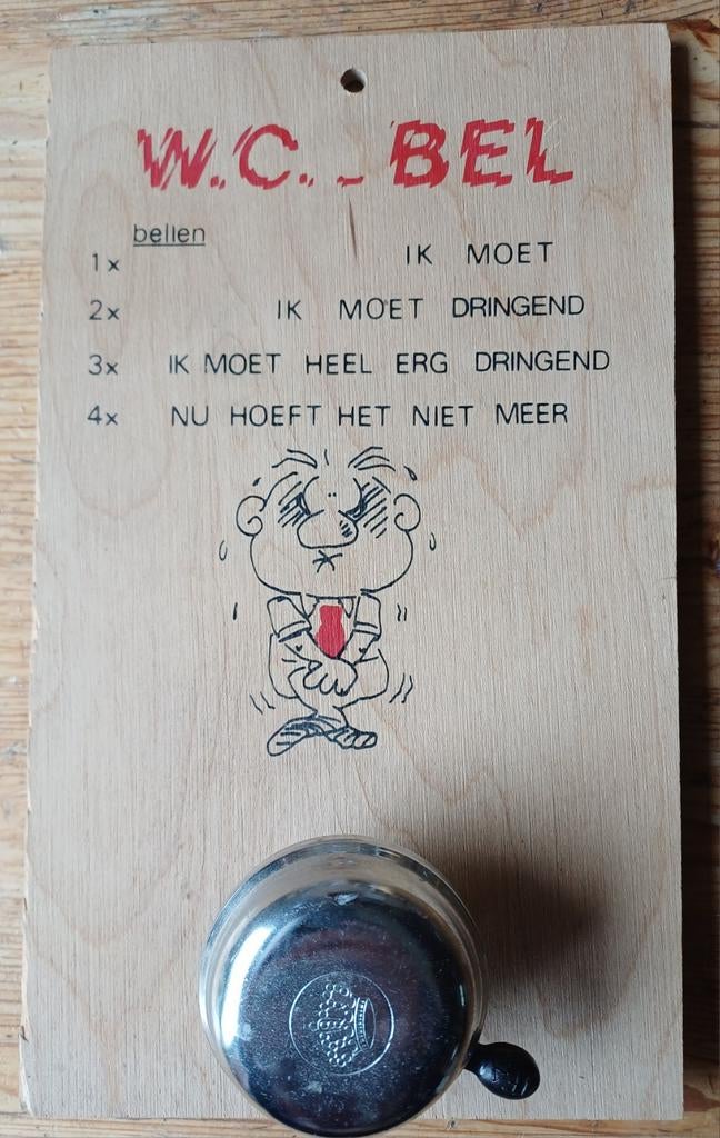Houten WC-bel, Ophalen, Zo goed als nieuw
