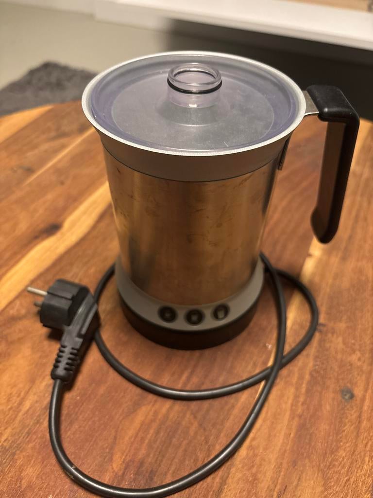 Elektrische melkopschuimer - RVS - Krups, Ophalen of Verzenden, Gebruikt, Elektrische melkopschuimer