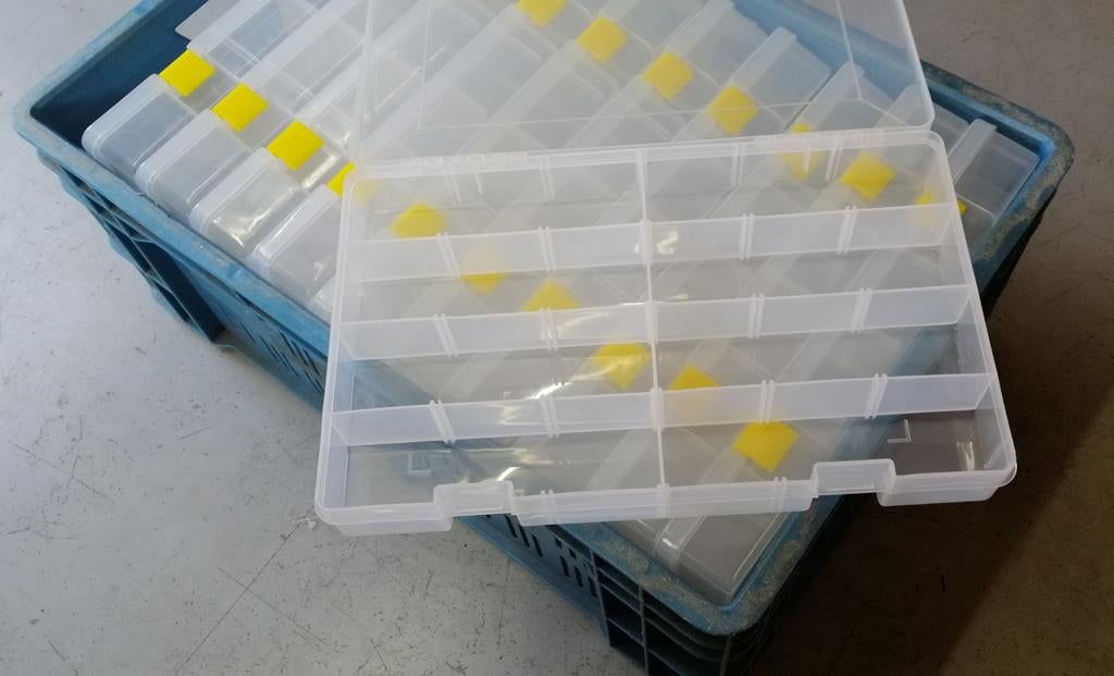 11x Spro Tackleboxen model 6515-800, Ophalen, Gebruikt, Overige typen