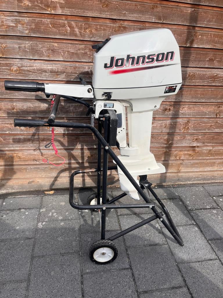 Johnson 2takt buitenboordmotor 8 PK kortstaart knuppel, Watersport en Boten, Ophalen, Gebruikt, 5 tot 10 pk, Buitenboordmotor