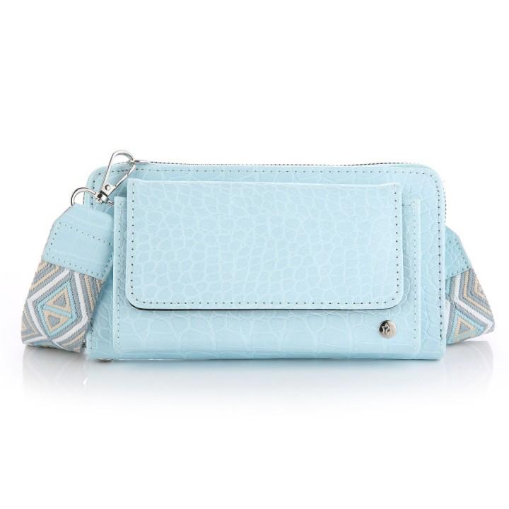 Telefoontasje met schouderband - Blauw - 20x11 cm, Overige merken, Overige kleuren, Verzenden, Nieuw