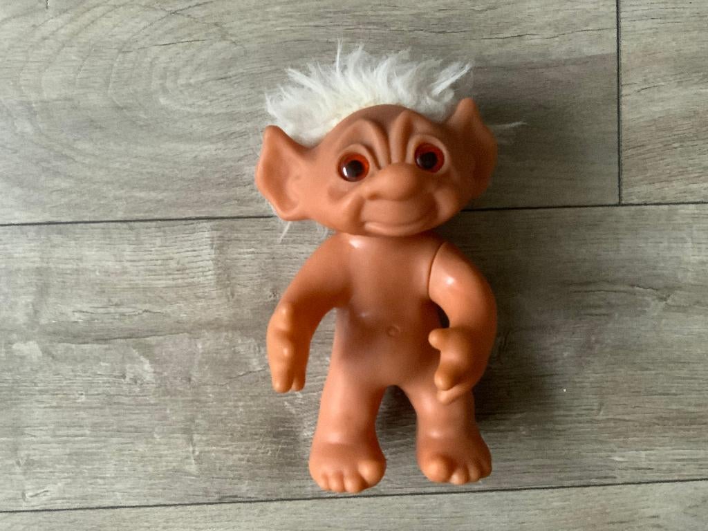 Vintage 1977 Thomas Dam Troll / Trolls Trol - Wit haar Groot, Ophalen of Verzenden, Zo goed als nieuw