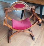 Vintage Kasteelstoel Savonarola Dagobert stoel
Rood velours, Huis en Inrichting, Ophalen