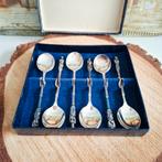 Nieuwpoort, 6 verzilverde apostellepeltjes in originele doos, Ophalen of Verzenden