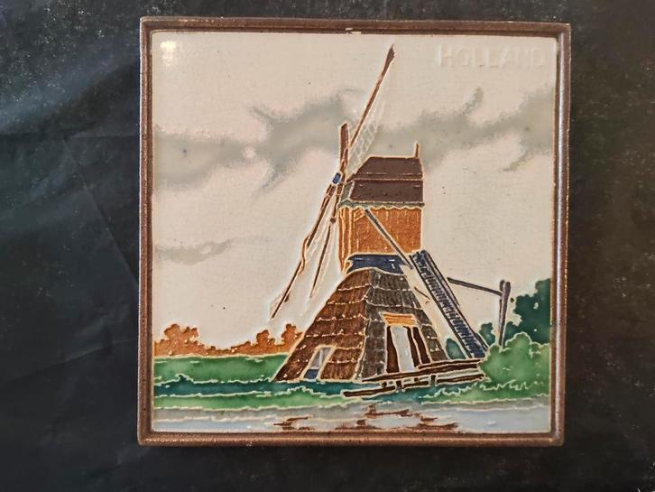 Westraven Cloisonne Tegel Utrecht Windmolen, Antiek en Kunst, Antiek | Wandborden en Tegels, Ophalen