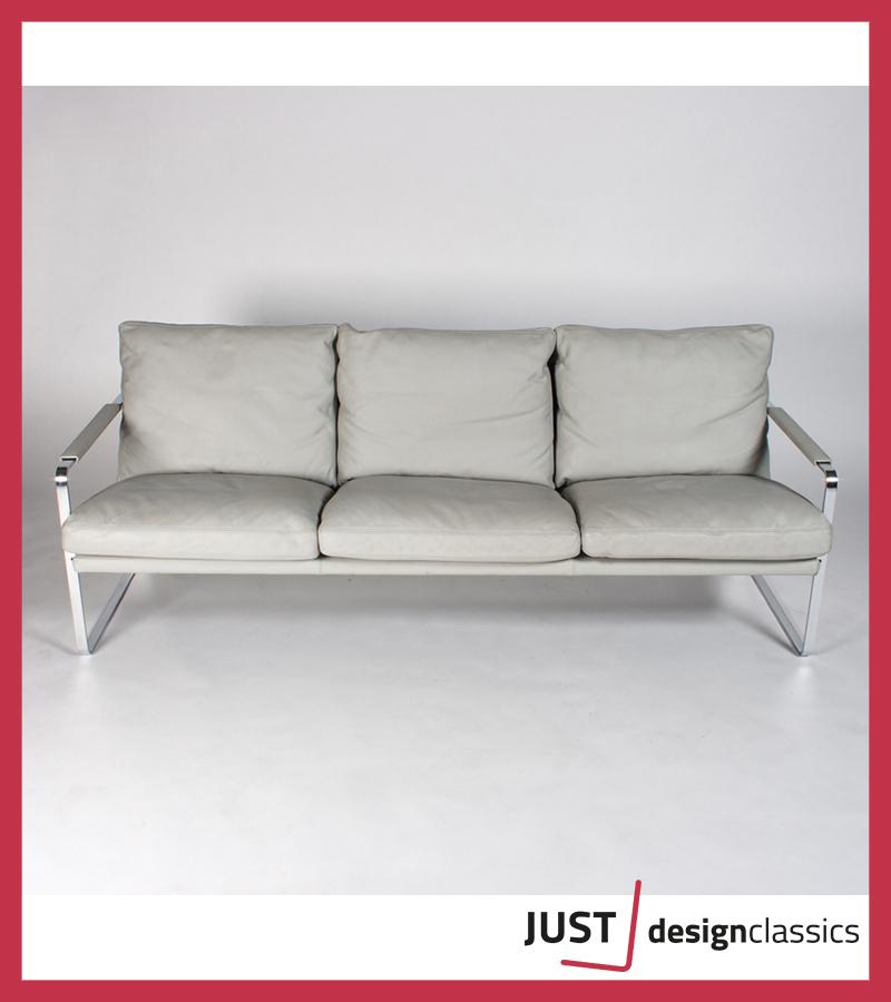 Walter Knoll Fabricius 71030 Grijs leder 3 Zits, Huis en Inrichting, Fauteuils, Niet ingevuld, Zo goed als nieuw, Niet ingevuld