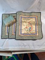 3 Chinees zijde kleedjes met vogels, Verzenden