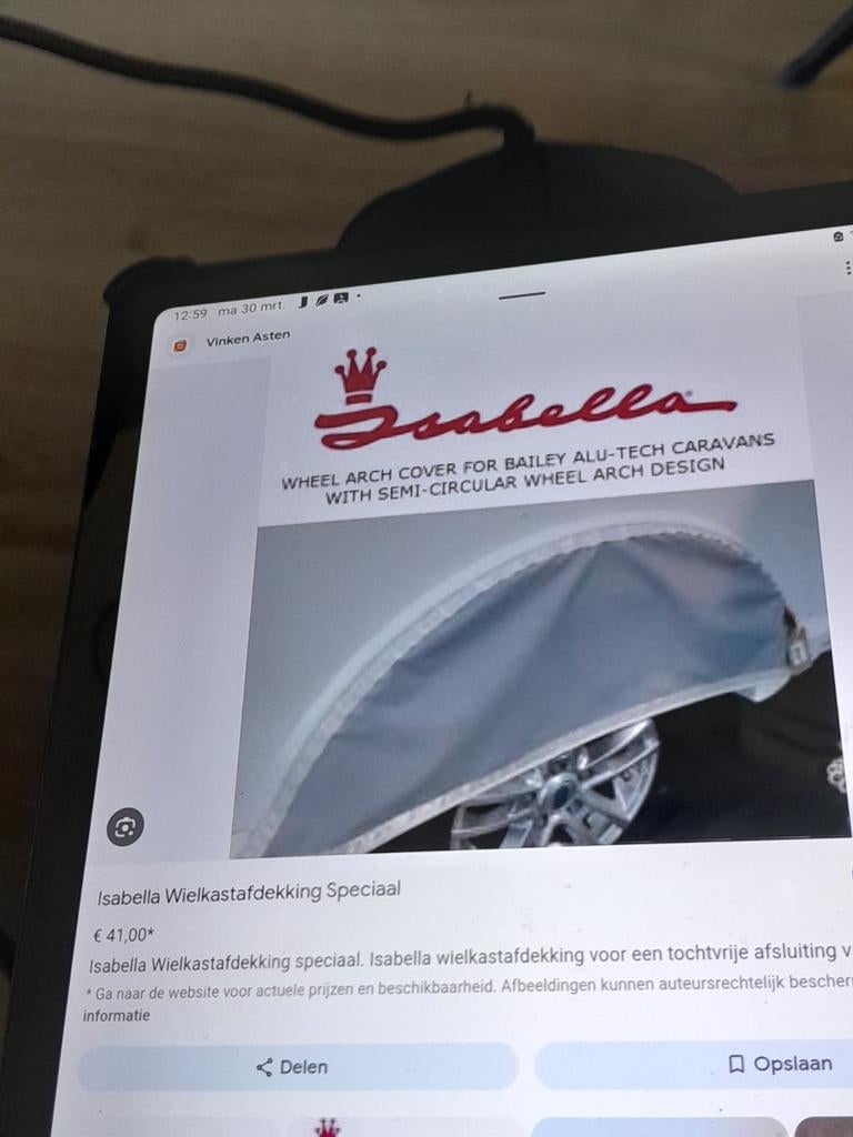 Nieuwe Isabella wielkastafdekking 75 cm, Ophalen of Verzenden, Nieuw