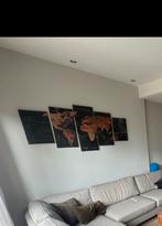 Wanddecoratie 5-delig Wereldkaart - Matte Finish, Ophalen, Zo goed als nieuw
