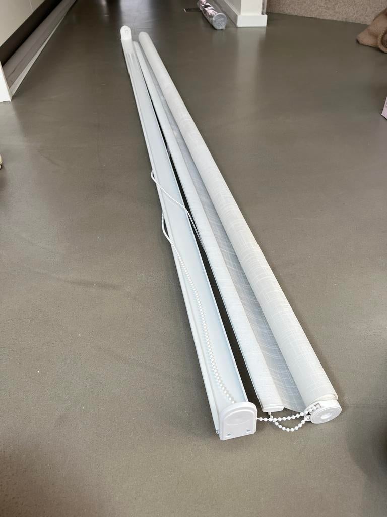 Rolgordijn badkamer wit patroon, lichtdoorlatend, Huis en Inrichting, Ophalen, Gebruikt, Wit, 150 tot 200 cm