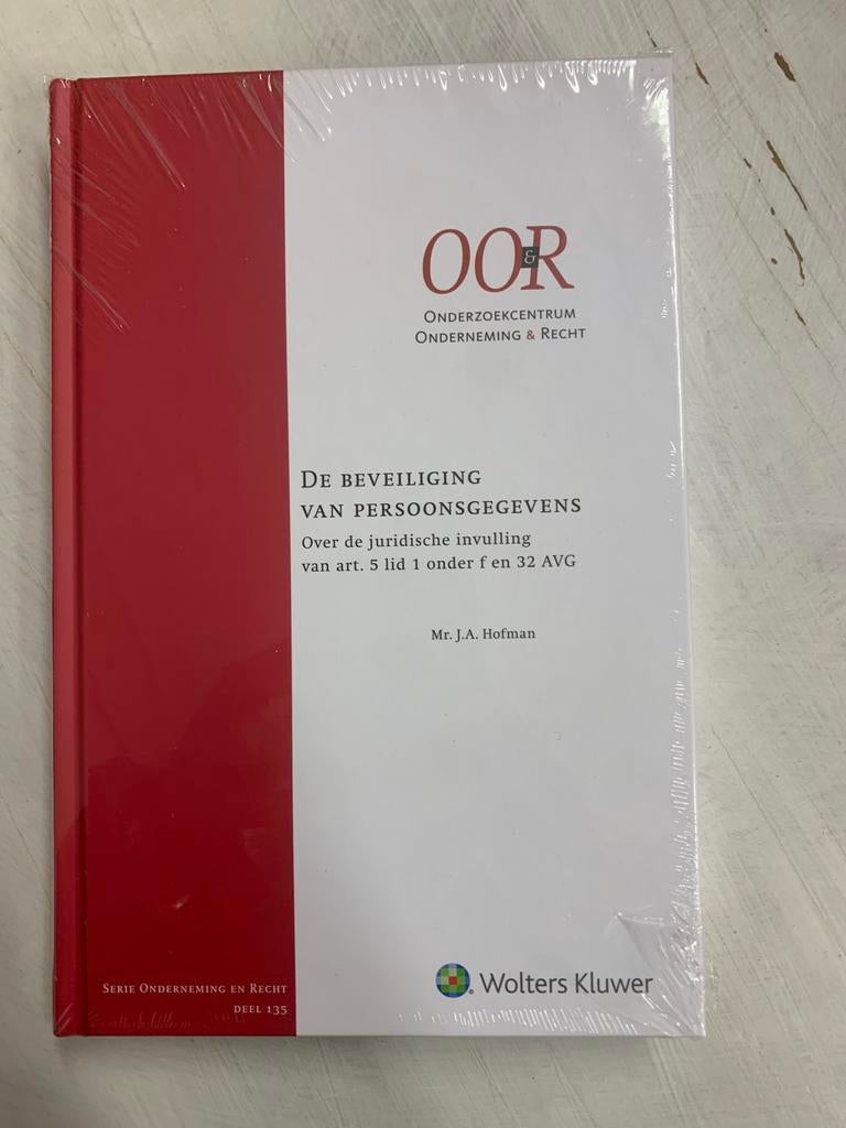 MRT DE BEVEILIGING VAN PERSOONSGEGEVENS - HOFMAN, Ophalen of Verzenden, Beta, Nieuw, WO