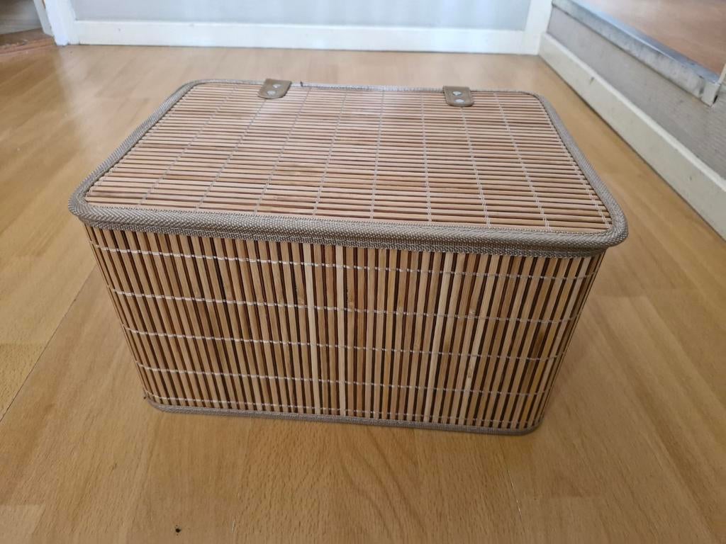 Bamboe mand, Ophalen, Gebruikt, Mand, Riet