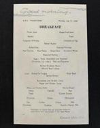 Menukaart R.M.S. Mauretania, 1949, Verzamelen, Ophalen of Verzenden, Zo goed als nieuw