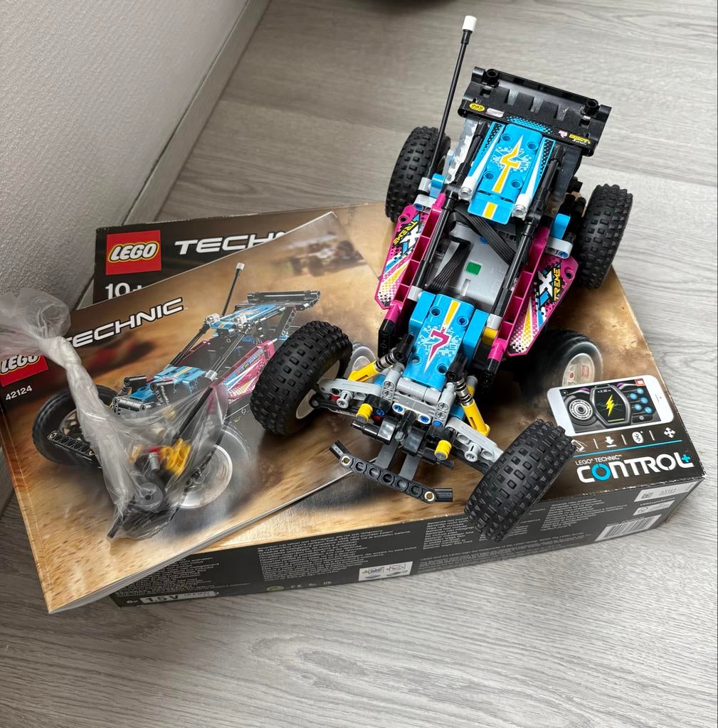 Lego Technic Off-Road Buggy 42124 met doos en instructies, Lego, Ophalen of Verzenden, Zo goed als nieuw, Complete set