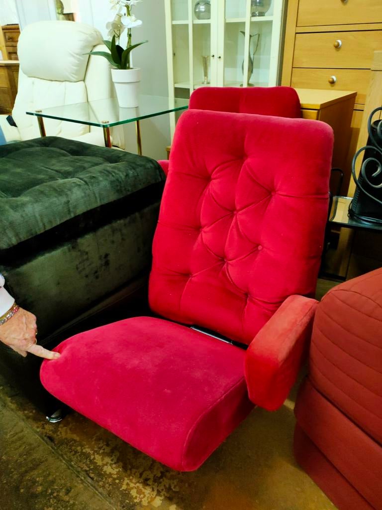 2 rode bioscoop stoelen, Ophalen, Gebruikt, Rood, Twee