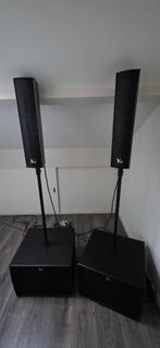 Speakerset V-line pro 1200 watt sub+top, Audio, Tv en Foto, Luidsprekers, Gebruikt, Subwoofer, 120 watt of meer, Ophalen