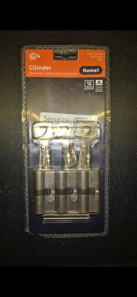 Nemef NF4 Veiligheidscilinders 30/30mm NIEUW: 189,-!!, Ophalen of Verzenden, Nieuw, Overige materialen, Slot