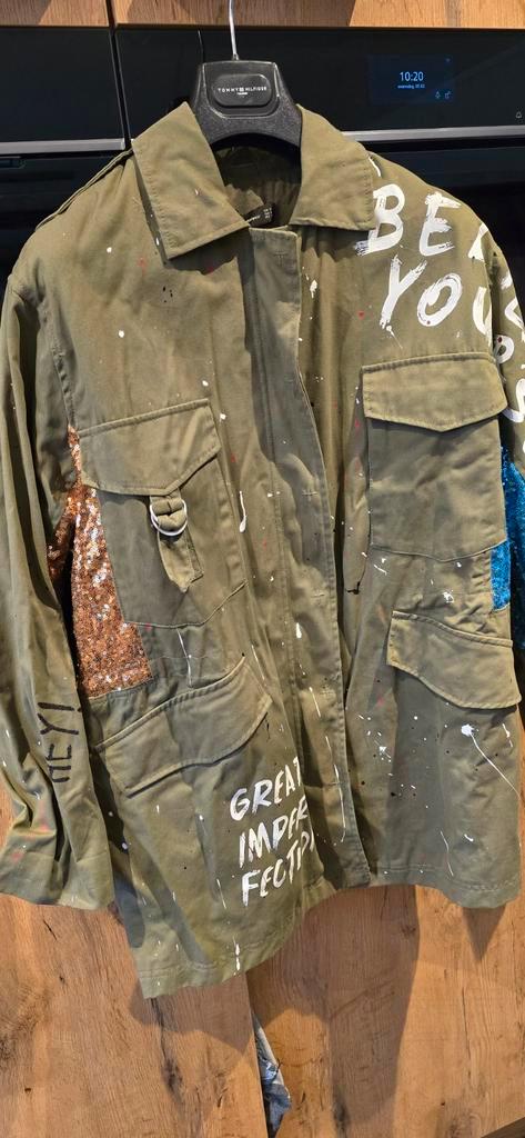 Stoere Zara Jas met Pailletten - Ongedragen!, Kleding | Dames, Jassen | Zomer, Nieuw, Ophalen of Verzenden