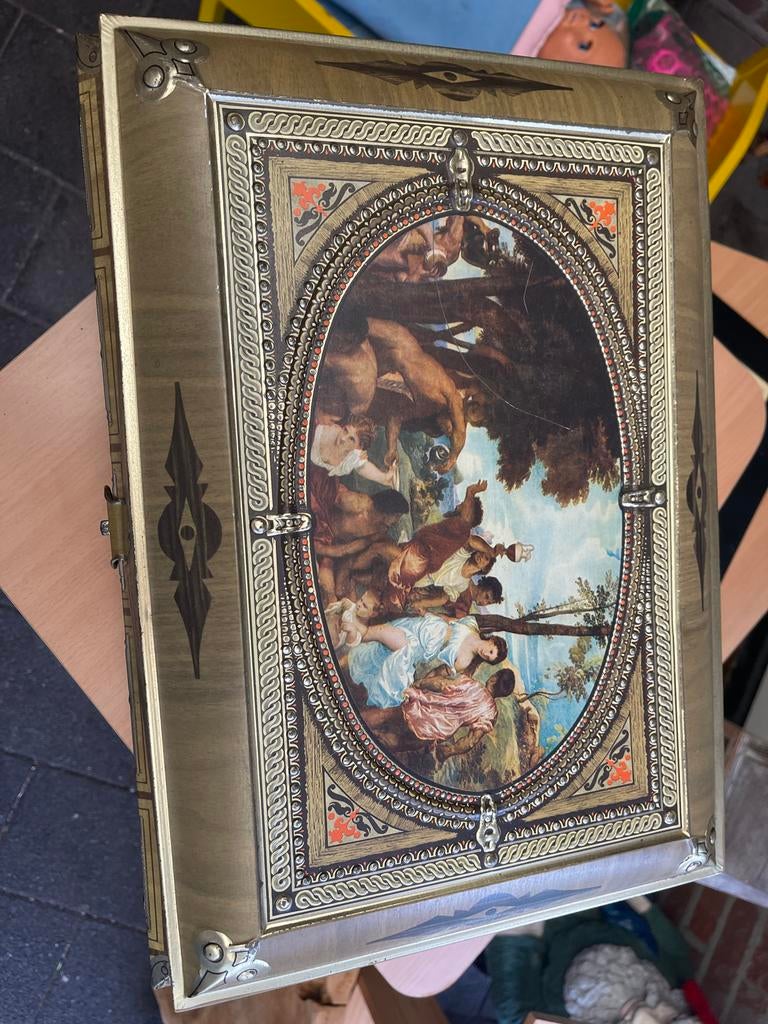 Vintage GBC Blikken Trommel met Afbeelding, Antiek en Kunst, Ophalen of Verzenden