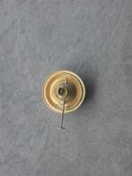 Tinnen vaas, strijkbouten, koper lampje en houten tol., Antiek en Kunst, Antiek | Tin, Ophalen of Verzenden