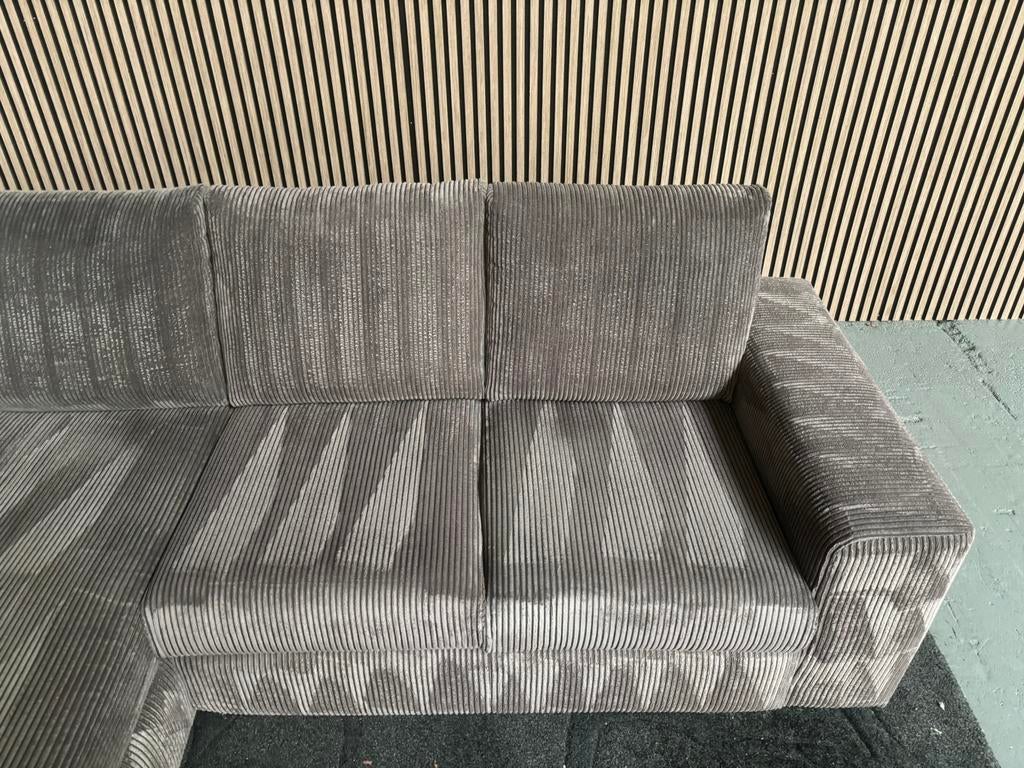 GRATIS LEVERING Ribstof Loungebank  240x150 GEREINIGD, Huis en Inrichting, Banken | Bankstellen, Hoekbank, Ophalen of Verzenden