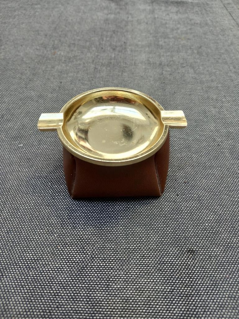 Vintage asbakje voor op armleuning, jaren '60/70., Ophalen of Verzenden, Gebruikt, Asbak