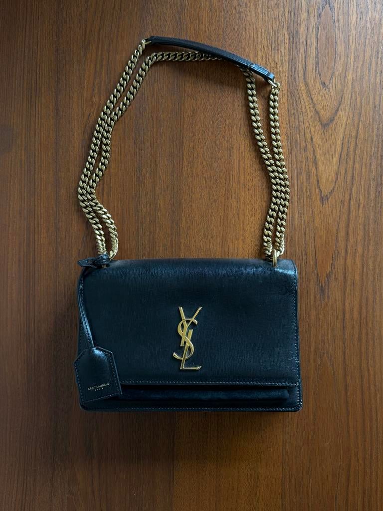YSL zwarte schoudertas, Overige merken, Gebruikt, Zwart, Ophalen of Verzenden