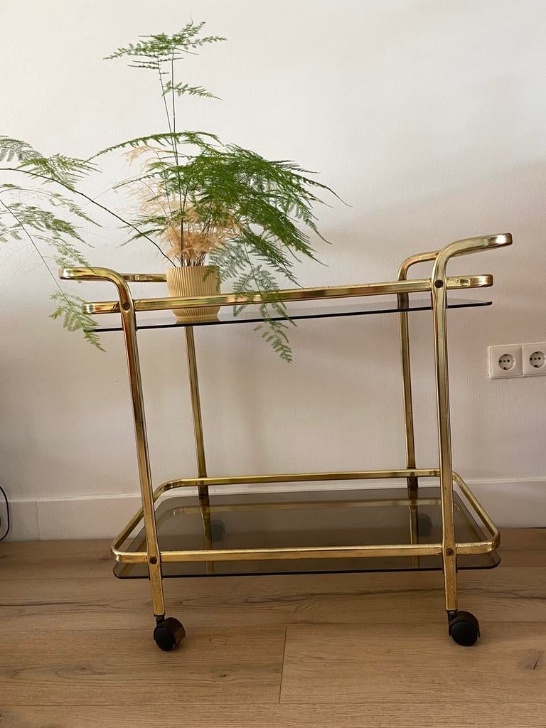 Vintage thee trolly, Ophalen, 75 cm of meer, 60 cm of meer, Rechthoekig