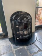 Te koop mooie antieke kolenkachel zwart emaille, Ophalen